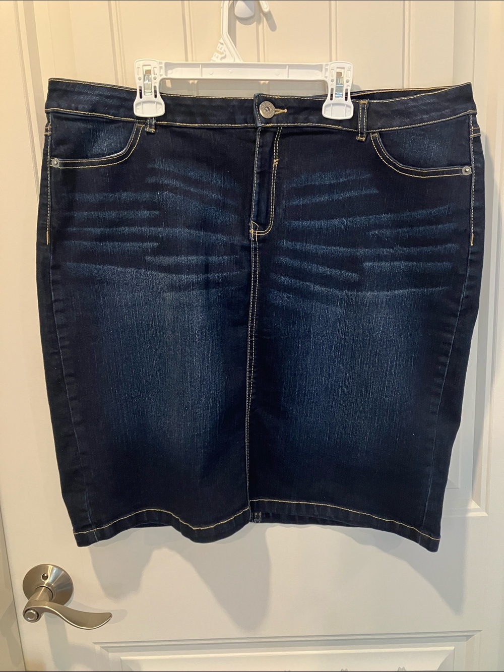 RICKIS Denim Jean SKIRT DARK BLUE Sz 14